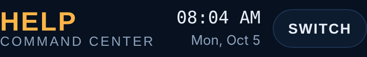 Top bar, Link panel and compass screenshot